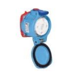 MELTRIC DECONTACTOR™ 33-64073 DS60 Switch Rated Female Receptacle With Ground, 110/125/220/250 V AC, 60 A, 3 Poles, 4 Wires, Blue