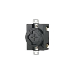 EATON Arrow Hart™ Power-Lock 20403N Single Locking Receptacle, 600 VAC, 30 A, 3 Poles, 4 Wires, Black