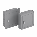 B-Line 18124 TCS Continuous/Heavy Duty Butt Hinge Telephone Cabinet, 12 in W x 4 in D, NEMA 1/IP30 NEMA Rating, Steel