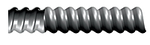 Anaconda Sealtite® 441571 Type RWA Standard Flexible Metallic Conduit, 2-1/2 in Trade, 2-1/2 in ID x 2.86 to 3.06 in OD, 25 ft Coil L, Aluminum