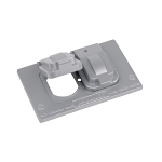 Red Dot® Dry-Tite® CCD Weatherproof Receptacle Cover, 4-9/16 in L x 2-27/32 in W, Die Cast Aluminum