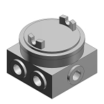 T&B® GUP214-TB 10-Outlet Explosionproof Rectangular Junction Box, 3/4 in, For Use With Branch Conduits, Iron