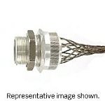 Leviton® L7731 Straight Deluxe Cord Sealing Single/Double Weave Wire Mesh Strain Relief Grip, 1-1/2 in Trade, 1 to 1-1/8 in Cable Openings, Aluminum/Stainless Steel, Anodized