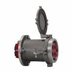 EATON AR2042 Heavy Duty Receptacle Housing With Spring Door, 600 VAC/250 VDC, 200 A, 4 Poles, 3 Wires, Copper-Free Aluminum