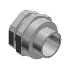 T&B® Industrial Fitting UNF-105-TB 3-Piece Coupling Dust-Ignitionproof Female Explosionproof Conduit Union, 1/2 in, Steel, Electro Galvanized