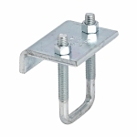 B-Line B441-22ZN Beam Clamp, 13/16 to 1-5/8 in Channel, 3/4 in THK Flange, 1200 lb Load, Low Carbon Steel