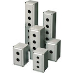 Robroy CF5PB22 Pushbutton Enclosure, 11 in L x 4 in W x 4 in D, 5 Outlets, NEMA 1/3/3R/4X/6P/12 NEMA Rating, Fiberglass Reinforced Polyester