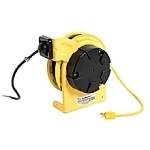 Woodhead® Super-Safeway® 980 130091 Type SJTOW Standard Duty Electric Cord Reel With Flying Lead, 13 W Fluorescent Light, 120 VAC, 8 A, 50 ft L Cord, 16 AWG Conductor