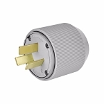 EATON Arrow Hart™ AutoGrip™ Eaton Wiring Devices 4524N Straight Blade Plug, 125/250 VAC, 50 A, 3 Poles, 3 Wires, Gray