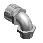 T&B® 5352 Insulated Conduit Connector, 1/2 in Trade, 90 deg, Malleable Iron, Chromate Coated/Electro-Zinc Plated