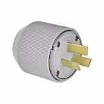 EATON Arrow Hart™ AutoGrip™ Eaton Wiring Devices 4524N Straight Blade Plug, 125/250 VAC, 50 A, 3 Poles, 3 Wires, Gray