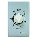 Intermatic® FF360M Auto Off Commercial Mechanical Spring Wound Timer, 60 min Setting, 125/257 VAC, 1 hp, 2 hp, 1CO 1 Form C SPDT Contact, 1 Pole