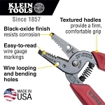 Klein® 11046 Wire Stripper/Cutter, 26 to 16 AWG Cable/Wire