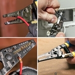 Klein® Klein-Kurve® 11055 Insulated Wire Stripper/Cutter, 18 to 10 AWG Solid, 20 to 12 AWG Stranded Cable/Wire, #6-32 Screw Shearing