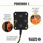 Klein® 29601 Corded Power Box, 125 V Input, 1875 W Power Rating, 15 A, Magnetic Mounting