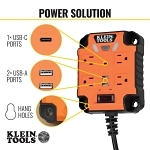 Klein® 29601 Corded Power Box, 125 V Input, 1875 W Power Rating, 15 A, Magnetic Mounting