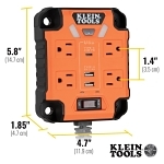 Klein® 29601 Corded Power Box, 125 V Input, 1875 W Power Rating, 15 A, Magnetic Mounting