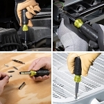 Klein® 32500 11-in-1 Multi-Bit Screwdriver, 6 Pieces, #1, #2, 3/16 in, 1/4 in, T10, T15 Range, Cushion Grip Handle, Steel, ASME Specified