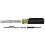 Klein® 32517 Multi-Bit Tap Tool Driver, Black/Yellow Cushion Grip Handle