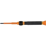 Klein® 32581INS 2-in-1 Insulated Screwdriver, 2 Pieces, #0, 1/8 in Range, Cushion Grip Handle, S2 Steel, ASTM F1505