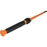 Klein® 32581INS 2-in-1 Insulated Screwdriver, 2 Pieces, #0, 1/8 in Range, Cushion Grip Handle, S2 Steel, ASTM F1505