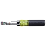 Klein® 32807MAG 7-in-1 Multi-Bit Nutdriver, 1/4 in, 5/16 in, 11/32 in, 3/8 in, 1/2 in, 7/16 in, 9/16 in, Black Cushion Grip Handle