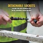 Klein® 32900 7-in-1 Impact Flip Socket, 1/4 in Drive Hex Drive, 1/4, 5/16, 11/32, 3/8, 7/16, 1/2 in Socket Impact Socket, 6 Points