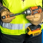 Klein® 32950 Magnetic Color-Coded Power Nut Driver, 1/4 to 9/16 in, 7 Pieces, 6.3 in OAL, Ratchet Handle, Steel Alloy