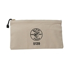 Klein® 5139 Zipper Tool Bag, #10 Canvas, White