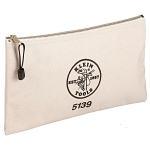 Klein® 5139 Zipper Tool Bag, #10 Canvas, White