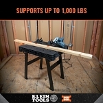 Klein® 54410MB Folding Workbench, 30.9 in H x 23.75 in W, 1000 lb Load, Black