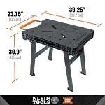 Klein® 54410MB Folding Workbench, 30.9 in H x 23.75 in W, 1000 lb Load, Black