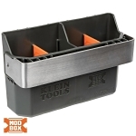 Klein® 54814MB Tool Carrier Rail Attachment, For Use With MODbox™ Rail System Components, Hard Plastic/Metal, Dark Gray
