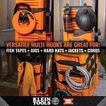 Klein® 54816MB Multi-Hook Rail Attachment, For Use With MODbox™ Rail System Components, Hard Plastic, Dark Gray