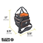 Klein® Tradesman Pro™ 5541610-14 Tote, 1680D Ballistic Weave, Black/Orange