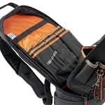 Klein® Tradesman Pro™ 55421BP-14 Tradesman Pro Tool Backpack, Polyester, Black/Orange