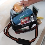 Klein® Tradesman Pro™ 55601 4-Compartment Soft Side Cooler, 12 qt Capacity, Black/Gray/Orange