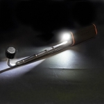 Klein® 56027 Telescoping Magnetic LED Pickup Tool, 27-13/16 in L Extended, 15/16 in W Sweeping, 1-19/32 in Max Pickup, Stainless Steel/Hard Plastic/Rubber