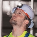 Klein® 56064 Headlamp Rechargeable Headlamp, LED Bulb, ABS Housing, 400, 1 Bulbs