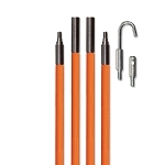 Klein® 56324 Fish Rod Set, 24 ft L, 1/4 in Dia Pole, Fiberglass