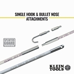 Klein® 56409 Glow Rod Set, 9 ft L, 3/16 in Dia Pole, Fiberglass