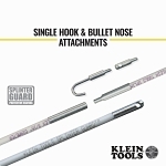 Klein® 56415 Glow Rod Set, 15 in L, 3/16 in Dia Pole, Fiberglass, Luminescent