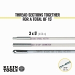 Klein® 56415 Glow Rod Set, 15 in L, 3/16 in Dia Pole, Fiberglass, Luminescent