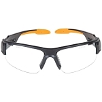 Klein® 60161 Professional Safety Eyewear, Anti-Fog/Scratch-Resistant, Clear Lens, Half-Frame Frame, Black/Orange, ABS/PC/Nylon Frame, Polycarbonate Lens