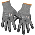 Klein® 60185 Touchscreen Work Gloves, L, HPPE/Nitrile/Polyester/Spandex, Knit Wrist Cuff, Resists: Cut, ANSI Cut-Resistance Level: 2, Pair Hand