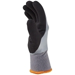 Klein® 60389 Standard Winter Work Gloves, Cold Weather, Latex Palm, Acrylic/Latex/Polyester, Gray/Orange, Knit Wrist Cuff, Black/Latex Coated Coating, Resists: Abrasion, Tear and Water