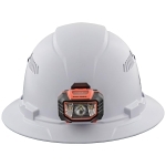 Klein® 60407 Type 1 Full Brim Vented Hard Hat, SZ 6-1/2 Fits Mini Hat, SZ 8 Fits Max Hat, ABS/Polycarbonate, 4-Point Reverse Donning Suspension, ANSI Electrical Class Rating: Class C, ANSI Impact Rating: ANSI Z89.1-2014, Ratchet with Pivot Adjustment