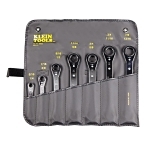 Klein® 68200 Box Wrench, 1/4 x 5/16 in Wrench, 12 Points, 25 deg Offset, 4-3/8 in OAL, Polished Chrome