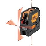 Klein® 93LCLS Self-Leveling Cross Line Laser Level With Plumb Spot, 65 ft Measuring, +/- 3/32 in per 33 ft Accuracy, Battery
