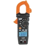 Klein® CL220 Auto-Ranging Digital Clamp Meter With Temperature Measure, 600 VAC/VDC, 400 A AC, 20 Mohm, 1.61 in Jaw, Backlit LCD Display